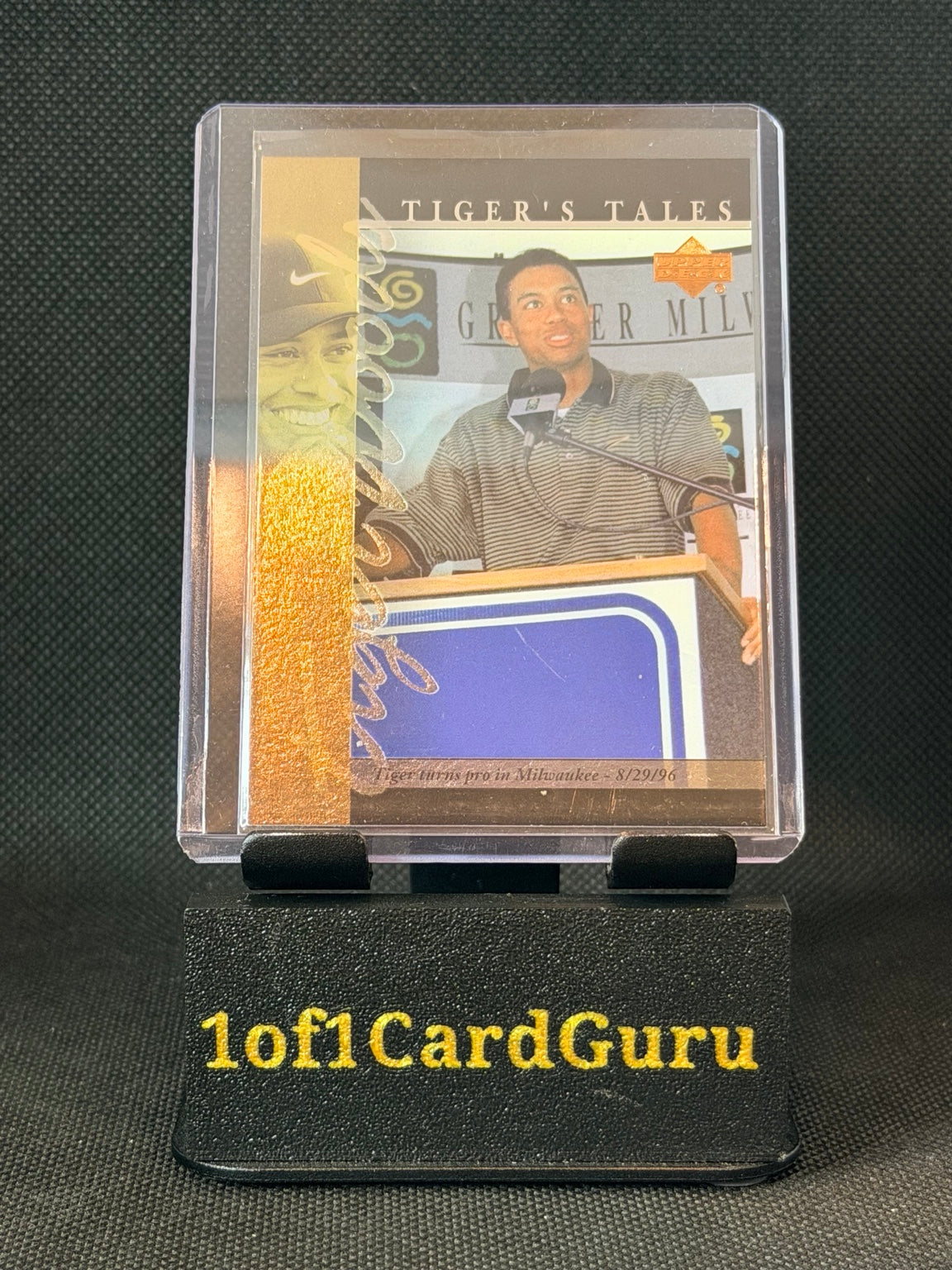 2001 Upper Deck Tiger Woods Tiger's Tales #TT12 — front