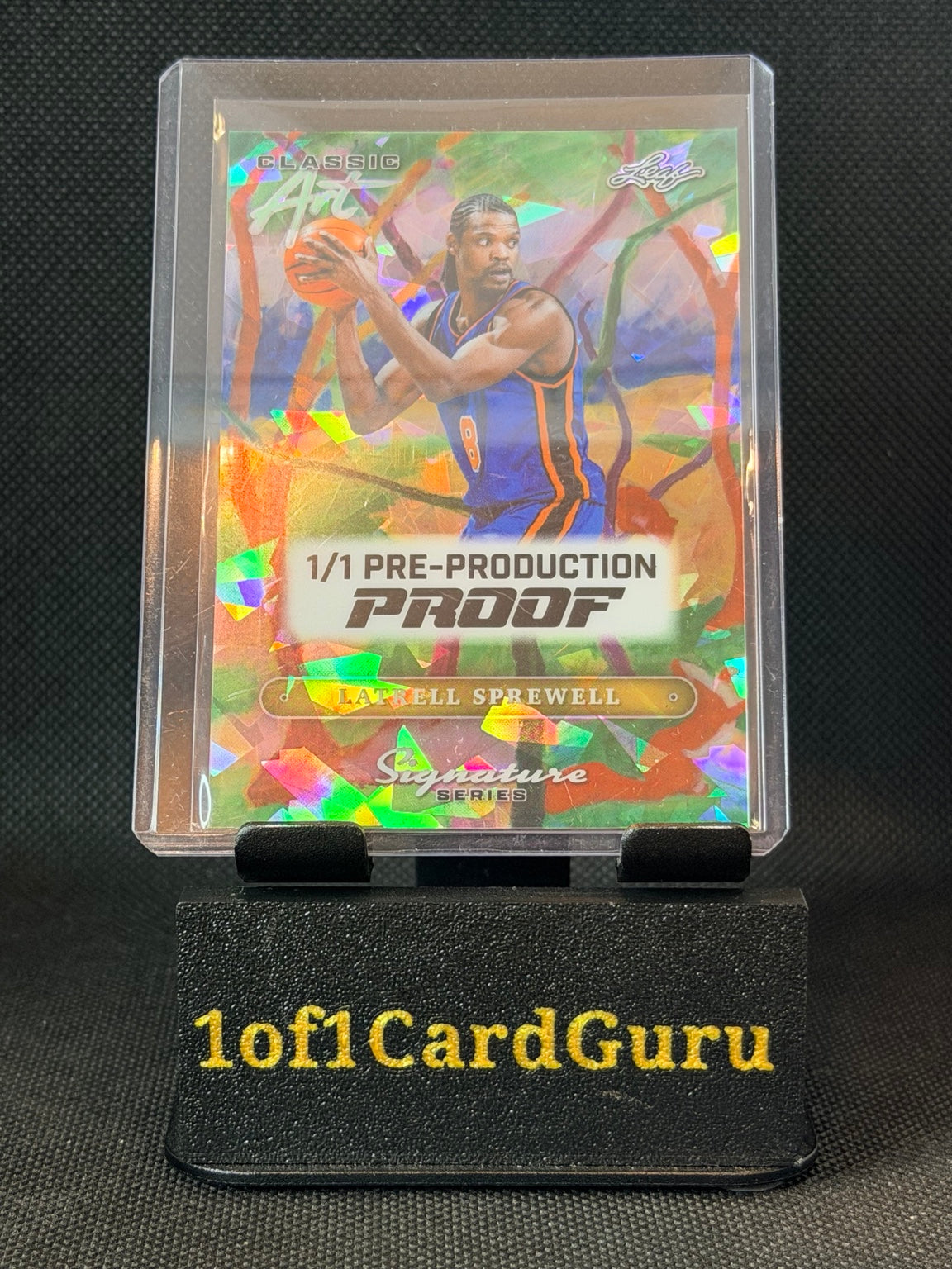2025 Leaf Signature Series Latrell Sprewell Classic Art 1/1 Pre-Production Proof — front