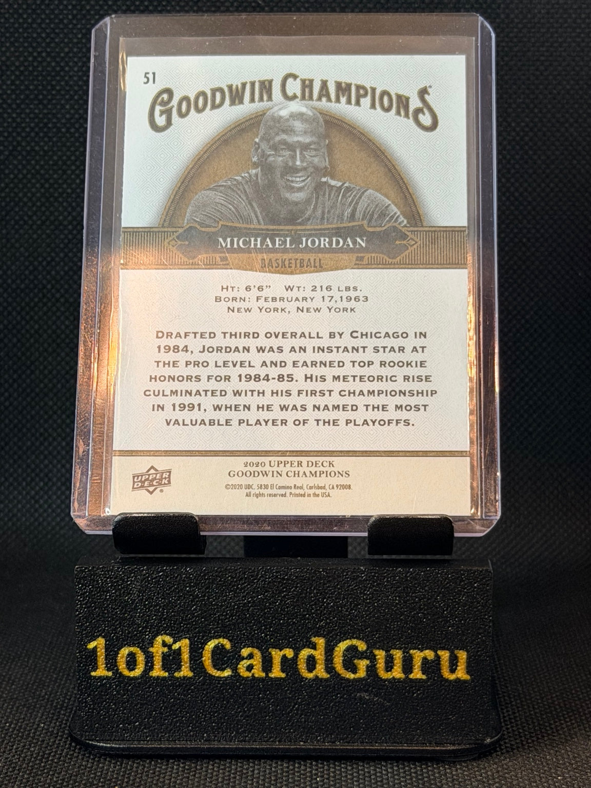 2020 Upper Deck Goodwin Champions Michael Jordan #51 — back