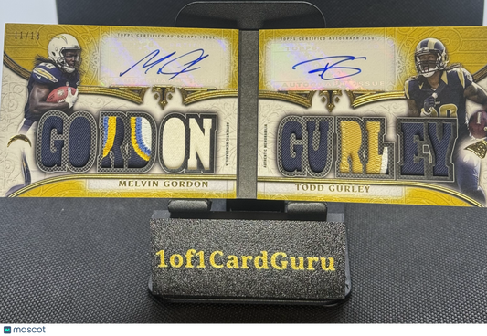 Melvin Gordon and Todd Gurley Auto/Patch Booklet