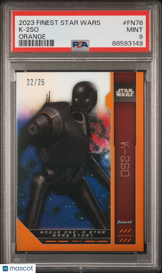 2023 Topps Finest Star Wars K-2so 22/25 #FN76 PSA 9