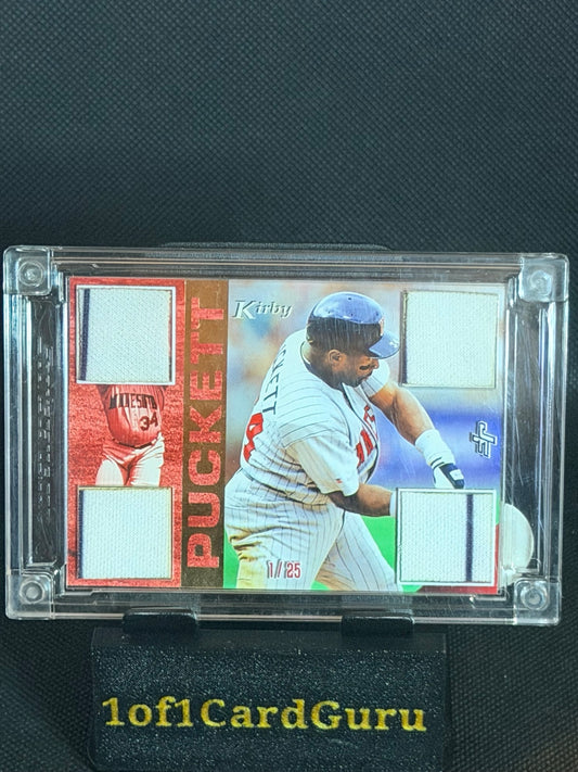 Jersey Fusion Kirby Puckett Quad Swatch #KP94 11/25 — Twins front