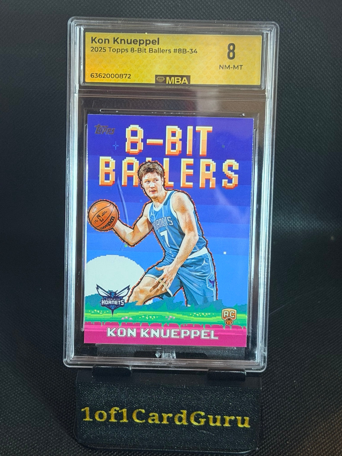 2025-26 Topps 8-Bit Ballers Kon Knueppel #8B-34 RC MBA 8 front