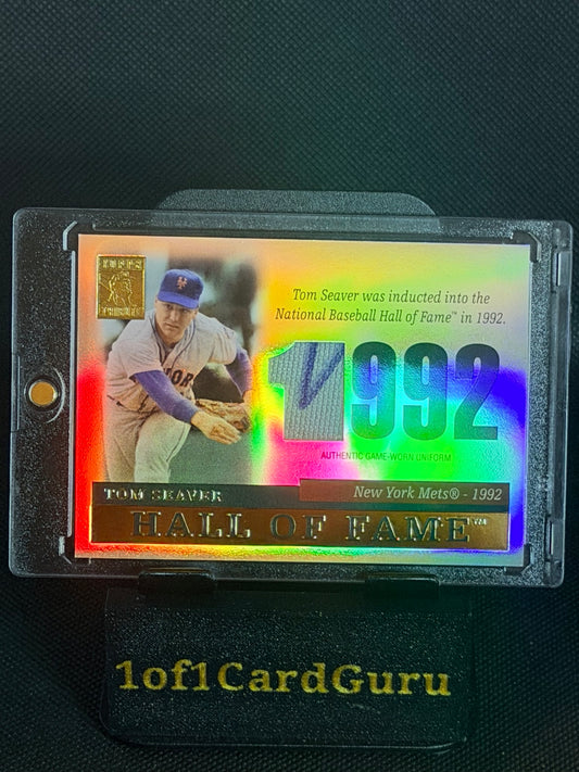 2004 Topps Tribute Hall of Fame Tom Seaver #TR-TS Game-Worn Relic front